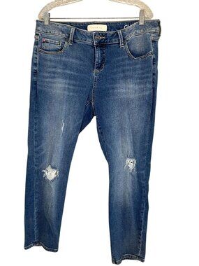 Slink Curvy Denim Jeans 14 Blue Western Distressed Cowgirl Classic Festival 90s